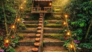Alone in the Wild Forest | Building and Living from Nature #houseintheforest @7Asian 