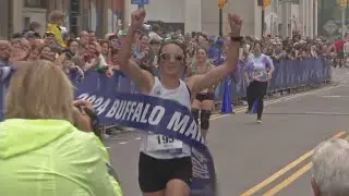Thousands of runners enjoy nice weather during Buffalo marathon