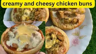 Creamy chicken cheese buns/how to make chicken cheese bun by foodmoodbyshagufta 