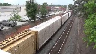 HD: NS 7711 leads NS Train 118 in Toccoa, GA