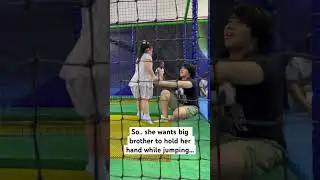Stretching Big Brother&rsquo;s Patience with Little Sister | Jumping Trampoline 😯😯