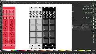 KICAD 10hp eurorack cherry switch module mainboard and panel graphics session.