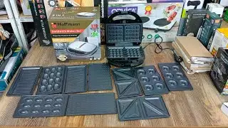 Hoffmans 6 in 1 sandwich maker, waffle, grill, donuts, egg shape, dotted best quality sandwich maker