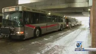 Sioux City Buses Driving in Snow