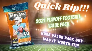 Quick Rip💥2021 Panini Playoff Football Value Pack💥Huge 40 Card Value Pack But Is It Worth It🤔😡👎