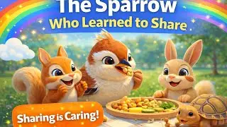 The Sparrow Who Learned to Share | Kids Moral Story 🌸