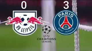 Goals match Paris SG vs RB leipzig and paris saint-germain's qualification 3/0🔥🔥