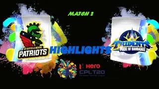 #CPL 2021 Match 2 Highlights St. Kitts & Nevis Patriots v Barbados Tridents