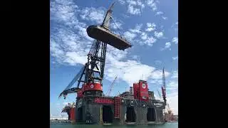 World History-Semi-Submersible Crane Vessel with SWL 2X10,000 Metric Tons #shorts #trending