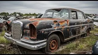 Oddly Satisfying We Rescued a Rare 1960s MERCEDES BENZ W111 Left to ROT in a Junkyard