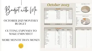 October 2023 Monthly Budget | Cutting expenses to make ends meet | Family of 5