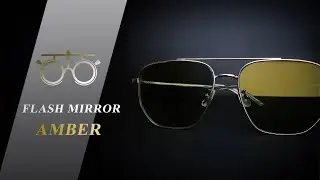 【Photochromic Lenses】+【Flash Mirror AMBER】