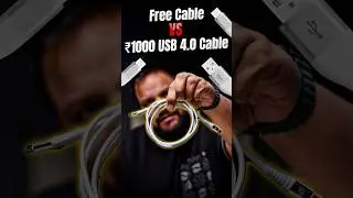 Free Charging Cable vs ₹1000 USB 4.0 Cable! #shorts