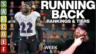 Top 40 Running Back Rankings & Tiers - Week 5 Fantasy Football