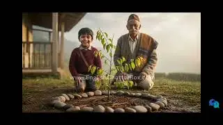  class 8 English unit 4 environment The Cherry tree story in Hindi animated.