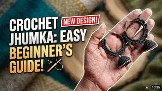 Simple crochet earrings,Crochet earrings for beginners, Crochet jewellery, Crochet jumka.