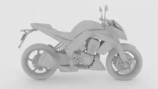 3D Model of Kawasaki Z1000 Motorcycle Review