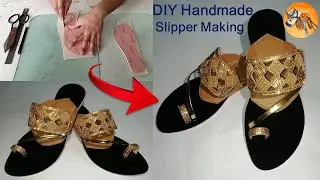 DIY Handmade Easy Sandal Making Process with Simple Tools | How to Make Flip Flops Sandal