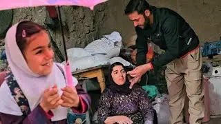 A Rainy Village Day 🌧️ | Family Visit to Grandfather & Fresh Bread by Fatemeh