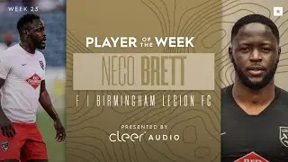 USL Championship Player of the Week - Neco Brett, Birmingham Legion FC