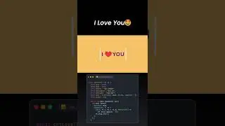 I love you animation using HTML CSS JAVASCRIPT 💻#html #css #javascript #