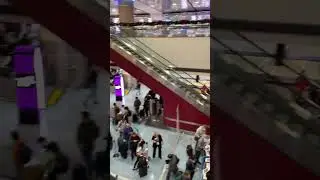 CES2023, Badge Pickup at Las Vegas Airport, Escalator View, The Night Before the Show Start