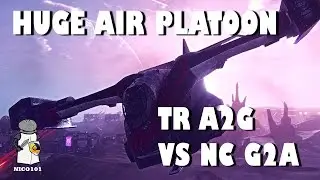 Planetside 2 Huge Air Platoon Defence (TR VS NC)