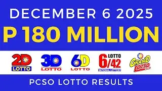 Lotto Result Today 9pm December 6 2025 PCSO