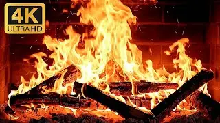 🔥 Pure Fireplace Ambience (4K UHD). Escape with Gentle Crackling Sounds for Meditation & Total Peace