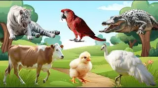 Love The Life Of Cute Animals Around Us: Sloth, Squirrel, Giraffe, Tiger, Rabbit, Cat, Bear,...