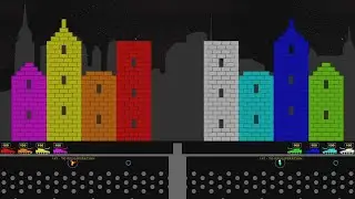Tank Battle + City Destruction Game - Team Marble Run Race with Color Balls