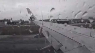 WestJet Boeing 737-700 with Winglets turbulent takeoff runway 09 at CYYJ (Victoria Intl)