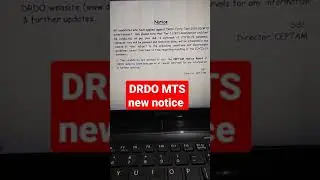 DRDO mts exam new notice #shorts