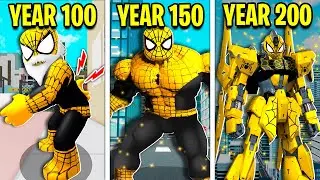 200 YEARS As GOLDEN SPIDERMAN! (Roblox)