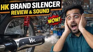 Hk brand sound silencer for splender bike direct fit review and sound test video 