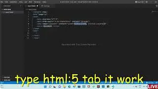 HTML Emmet Not working in vscode|  Boilerplate not showing in vscode