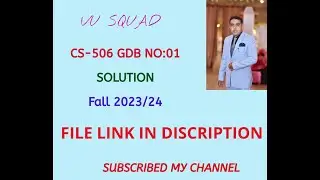 CS-506 GDB NO:1 SOLUTION  FALL 2023/24