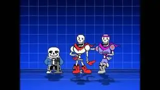 Sans and Papyrus Rap Sing vs. Papyrus jogboy aerobics