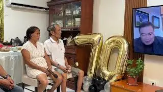 Mama and Papa's reaction to video greetings (70th birthday celebration)