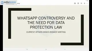 WhatsApp Controversy and the Need for Data Protection Law