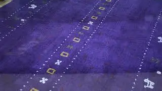 Hand Knotted Loom Silk Mix 5'x8' Area Rug Contemporary Purple LSM585
