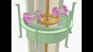 Transmission between two coaxial shafts separated by a tube 1