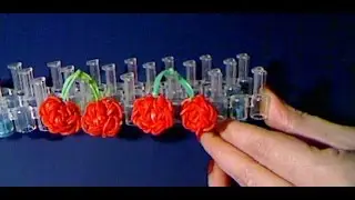 rainbow loom francais des cerises (cherry loom band)