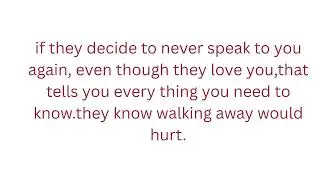 when love ends but,life must go on.