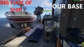 cargo ship drives through and violates our water base