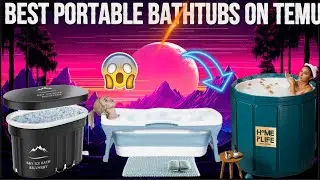 ✅ Top 3 Best Portable Bathtubs on Temu 2025 | Folding Bathtub Reviews for Small Spaces 🚿