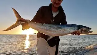 Winter shore fishing in Punta Arena, Baja