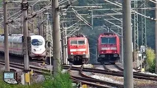 Lohr Bhf. & Nantenbach [ICE-Abzw.] mit REs (+Bahnland, +Vernetzt), ICEs, Güterzüge (BR 151, 187,...)