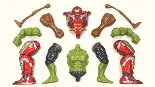 merakit mainan hulk smash, robot ironman, siren head