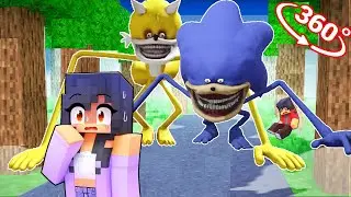 Aphmau Surviving Against SHIN SONIC & TAILS -Minecraft Gameplay 360&deg;